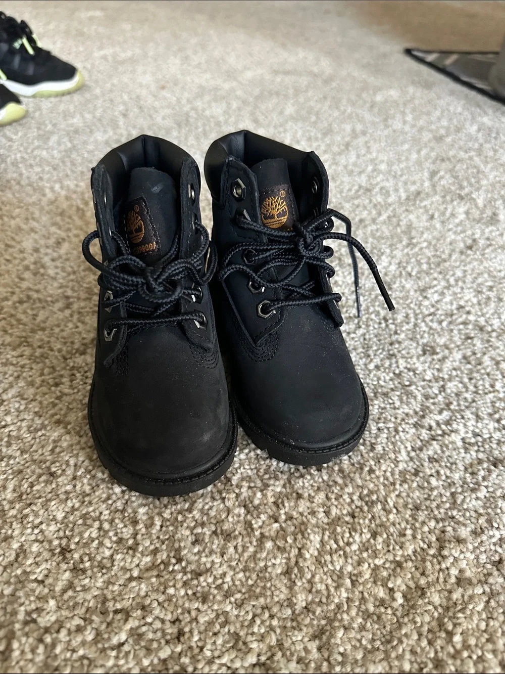 Timberland Toddlers Kids' Black Waterproof Lace-Up Boots